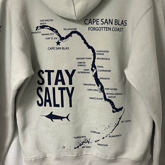Grey Cape San Blas Florida hoodie - Picture 5 of 8